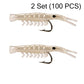 🦐🎣 50 stk. rekesluk som ser helt ekte ut – komplett sett med kroker | SPAR 50% i dag!