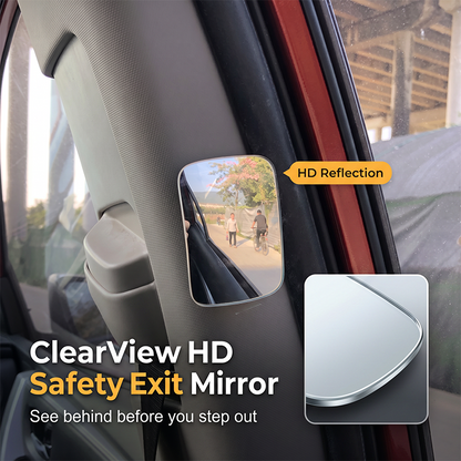 🔥 ClearView HD sikkerhetsspeil for utstigning – Se bak deg før du stiger ut!! 👁️🛡️