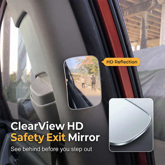 🔥 ClearView HD sikkerhetsspeil for utstigning – Se bak deg før du stiger ut!! 👁️🛡️