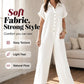 🌿Løs, kortærmet jumpsuit med knapper for damer – komfortabel, flatterende og uanstrengt stilig✨