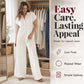 🌿Løs, kortærmet jumpsuit med knapper for damer – komfortabel, flatterende og uanstrengt stilig✨