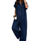 🌿Løs, kortærmet jumpsuit med knapper for damer – komfortabel, flatterende og uanstrengt stilig✨