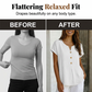 🌟 Stilen alle leter etter – hos oss til halv pris! Casual T-skjorte med V-hals og knapper for kvinner