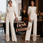 🎉 Kjempegodt tilbud!⌛Tidsbegrenset tilbud – elegant, smal jumpsuit med perler